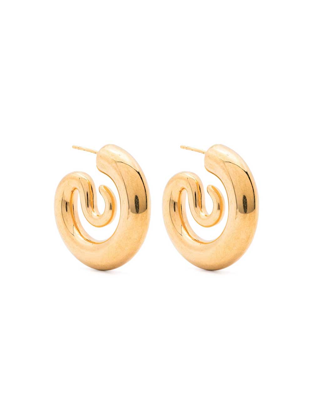 Serpent Hoop Earrings Small Gold