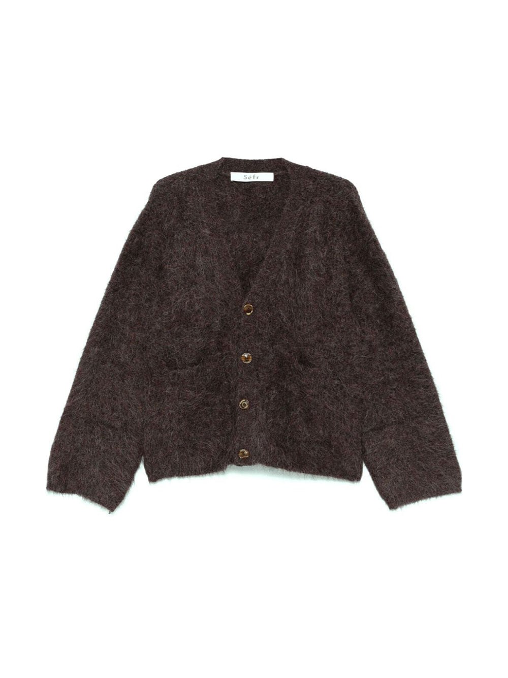 Cardigan Lee Misto Alpaca Marrone