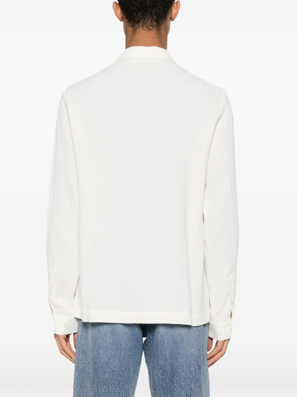 Sense off-white viscose and wool shirt