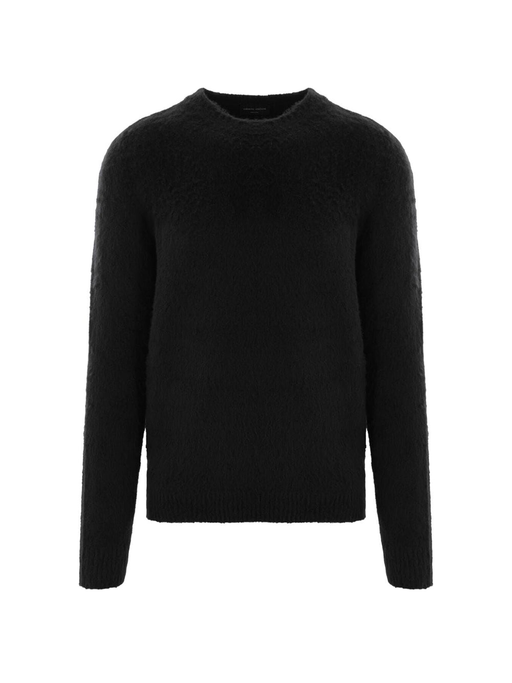 Black brushed-effect sweater