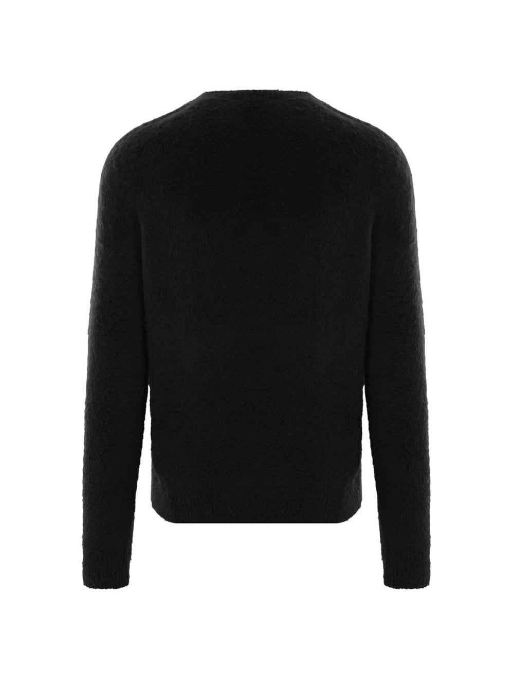 Black brushed-effect sweater