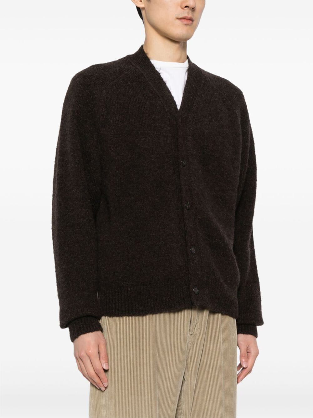 Cardigan David Misto Alpaca Marrone