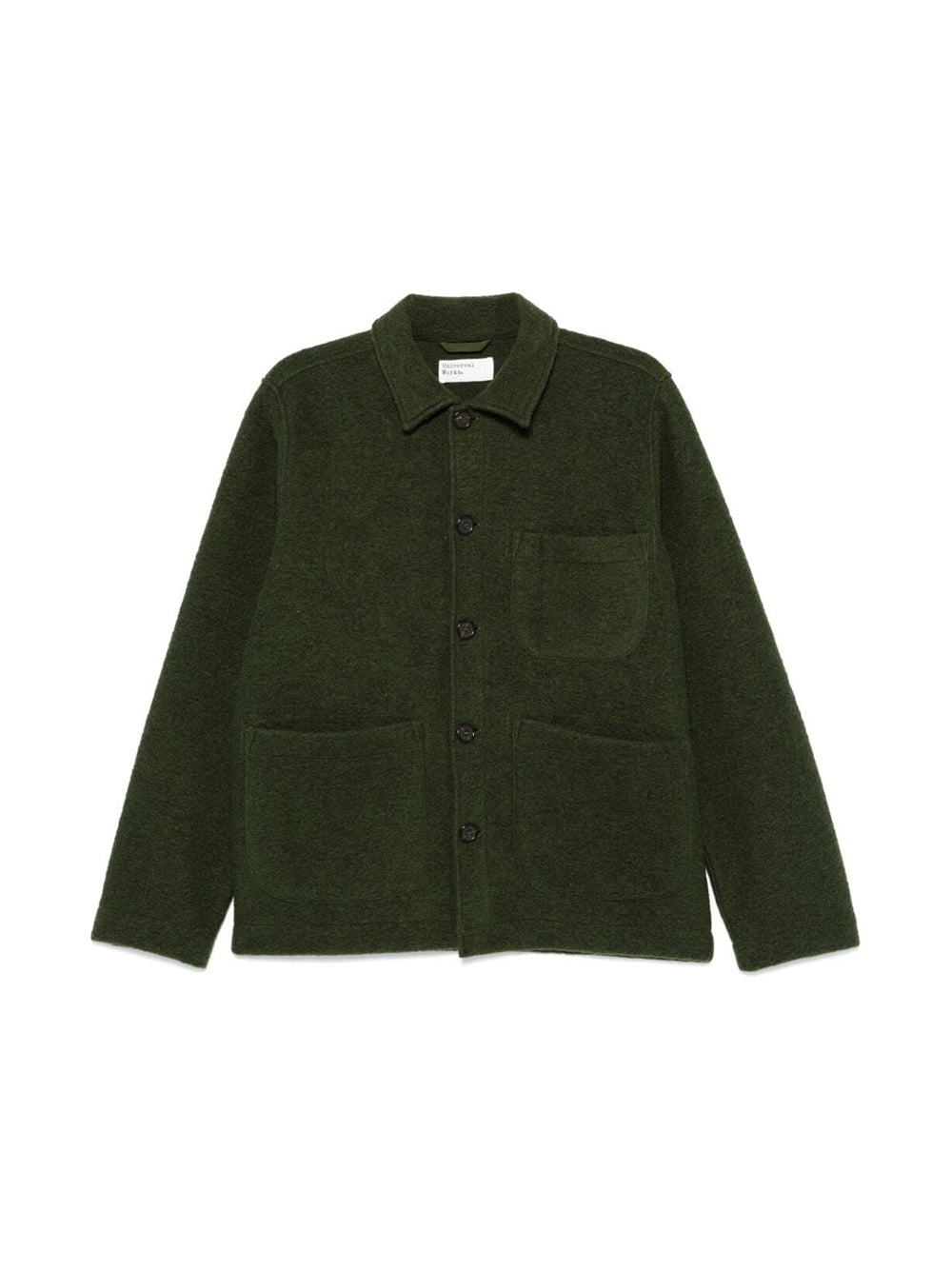 Green wool-blend field jacket