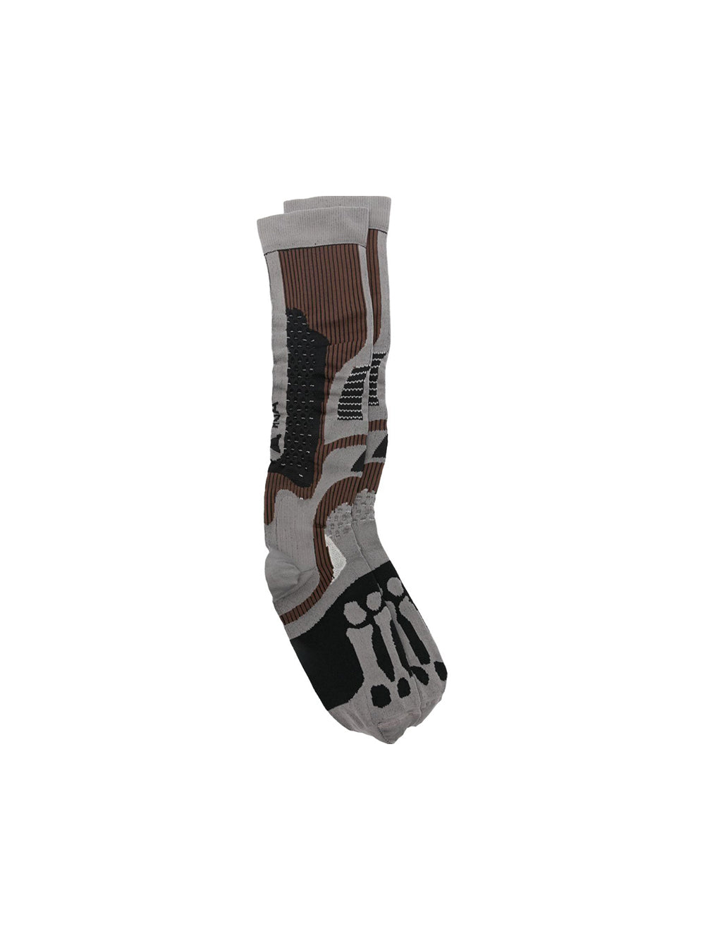 Bones Brown Jacquard Socks