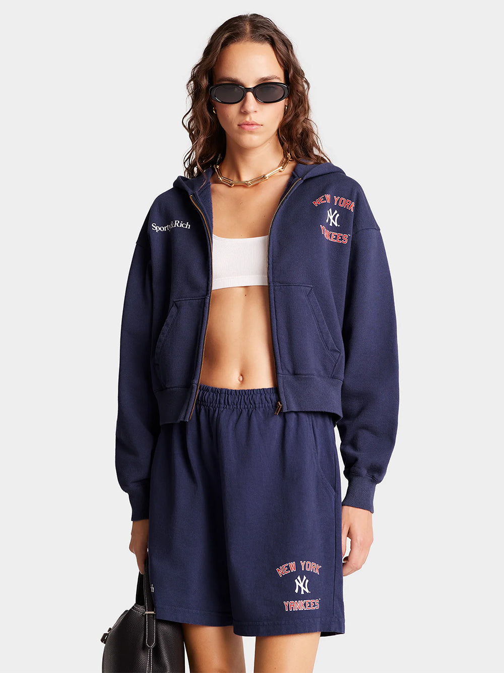 Home Run Cropped Zipped Hoodie