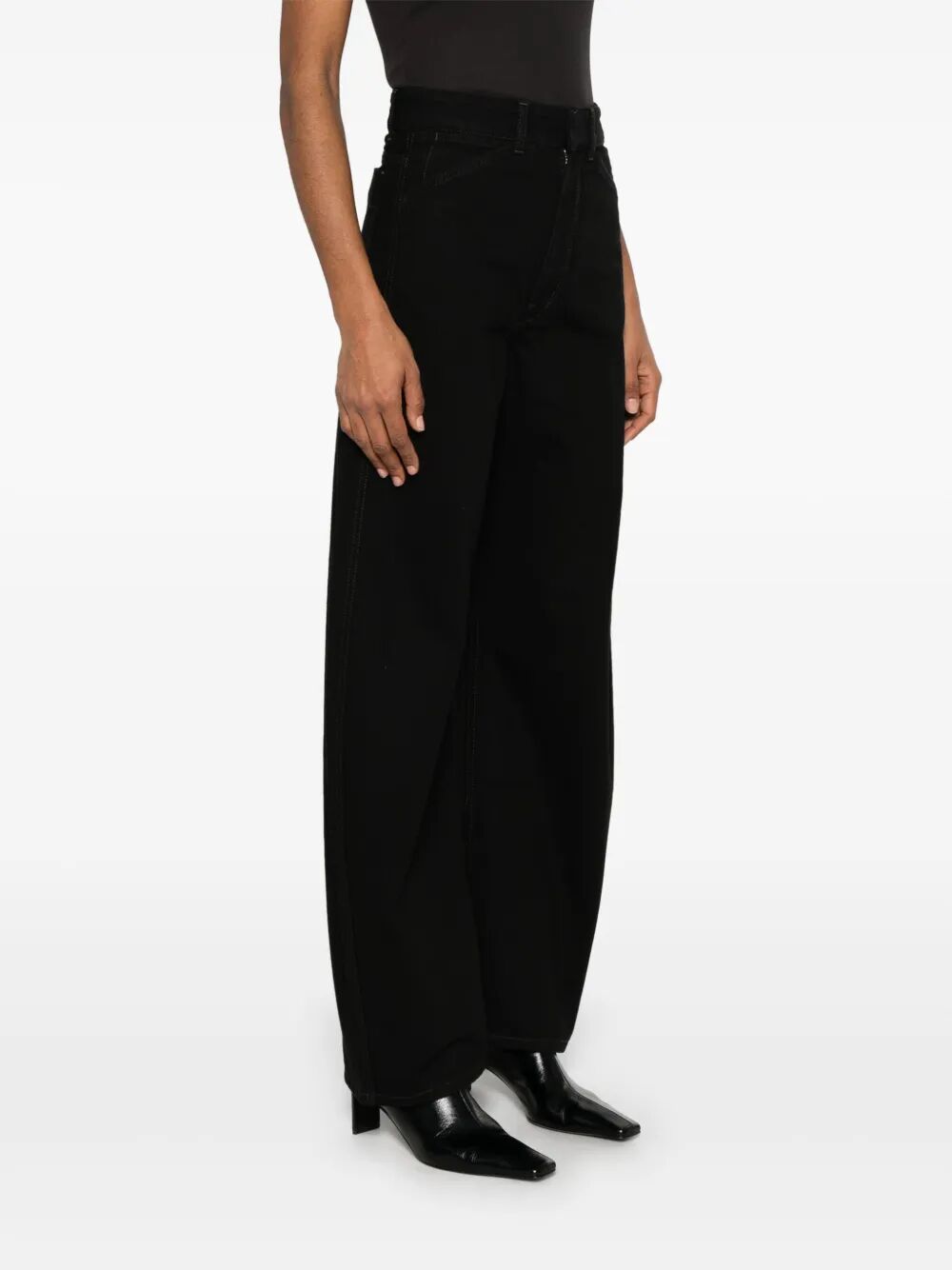 High Waisted Curved Pants