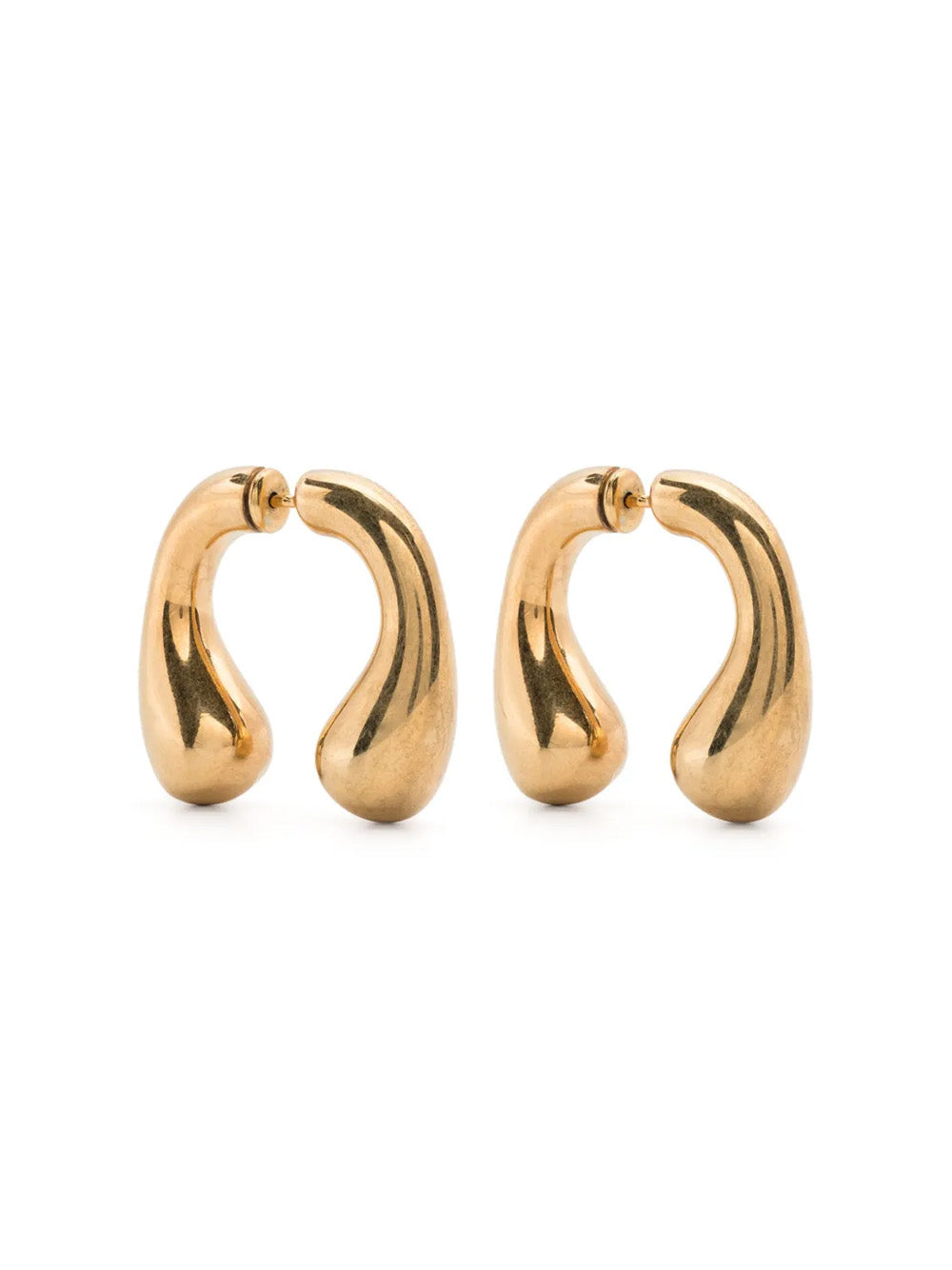 Gold P Helix Earrings