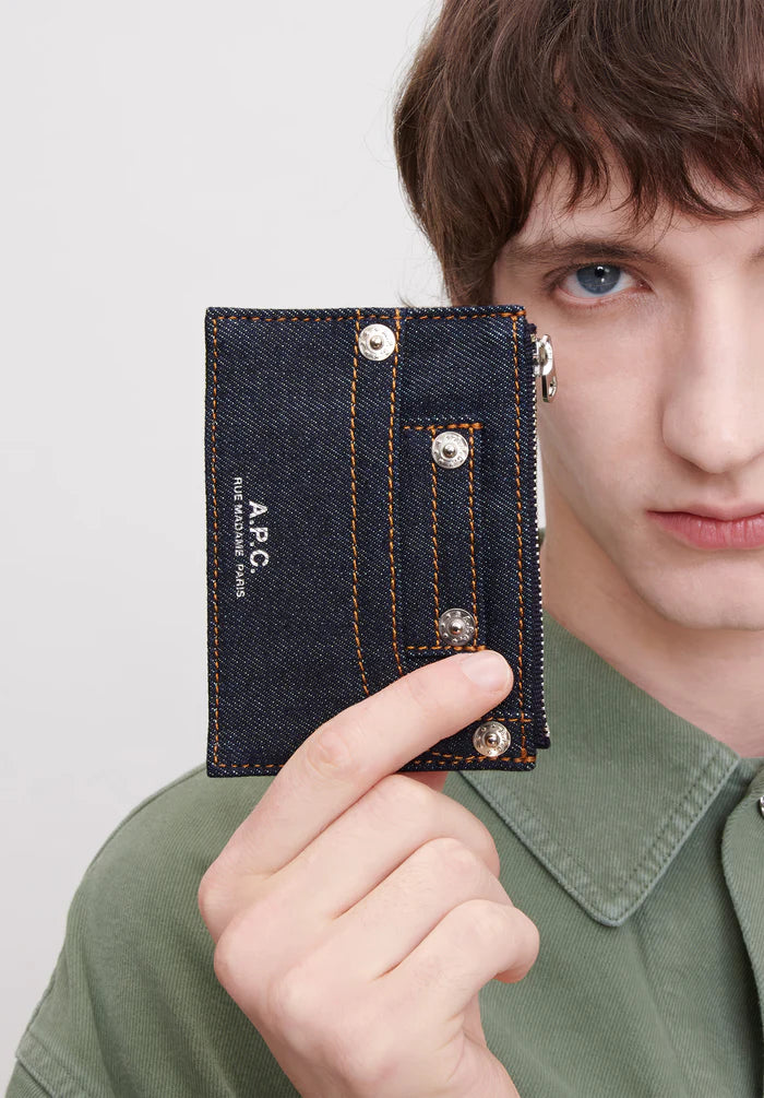 Porta Carte In Denim