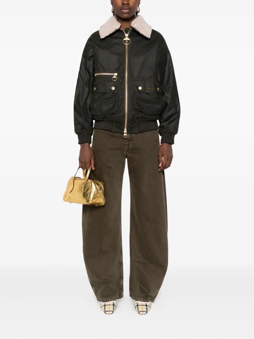 "Maxine Waxed Bomber" Jacket
