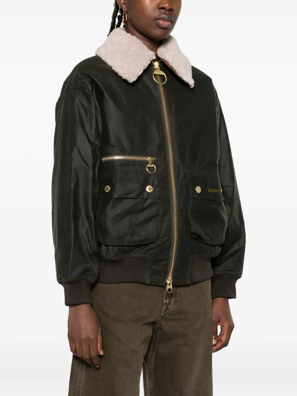 "Maxine Waxed Bomber" Jacket