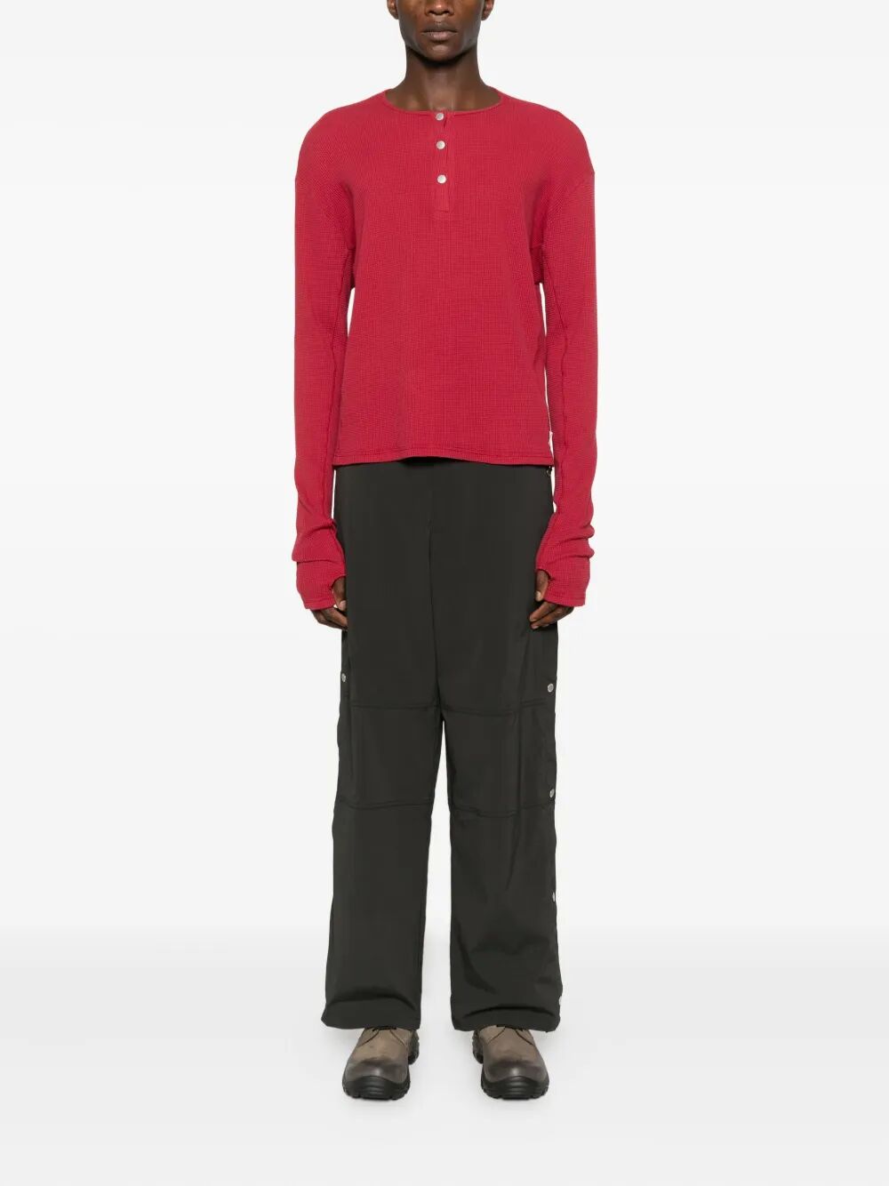 "Lis Henley" Long Sleeve Tee