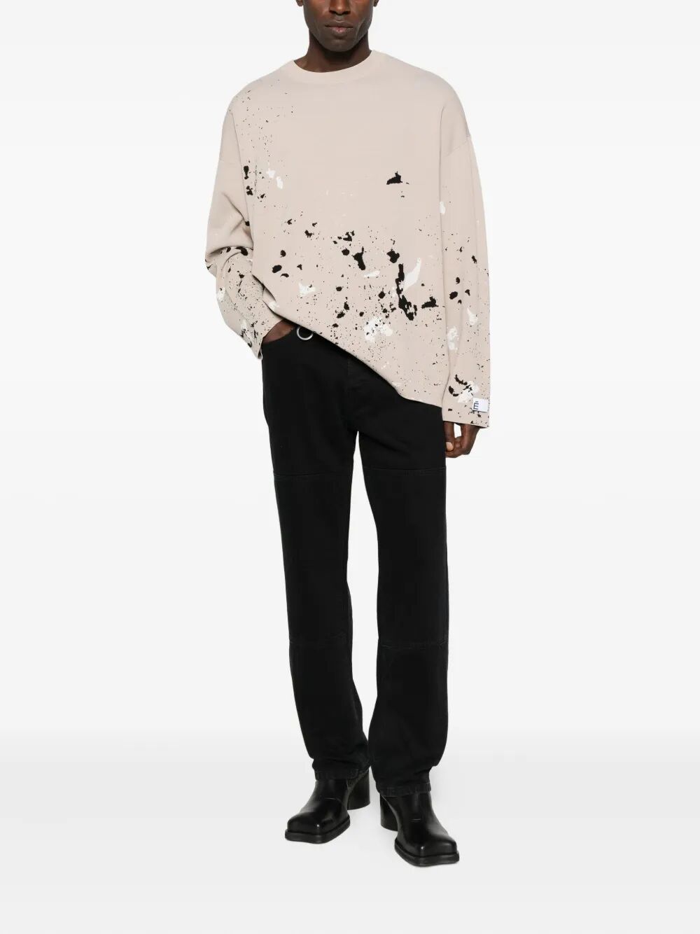 Maglia A Maniche Lunghe "Jacquard Splash"