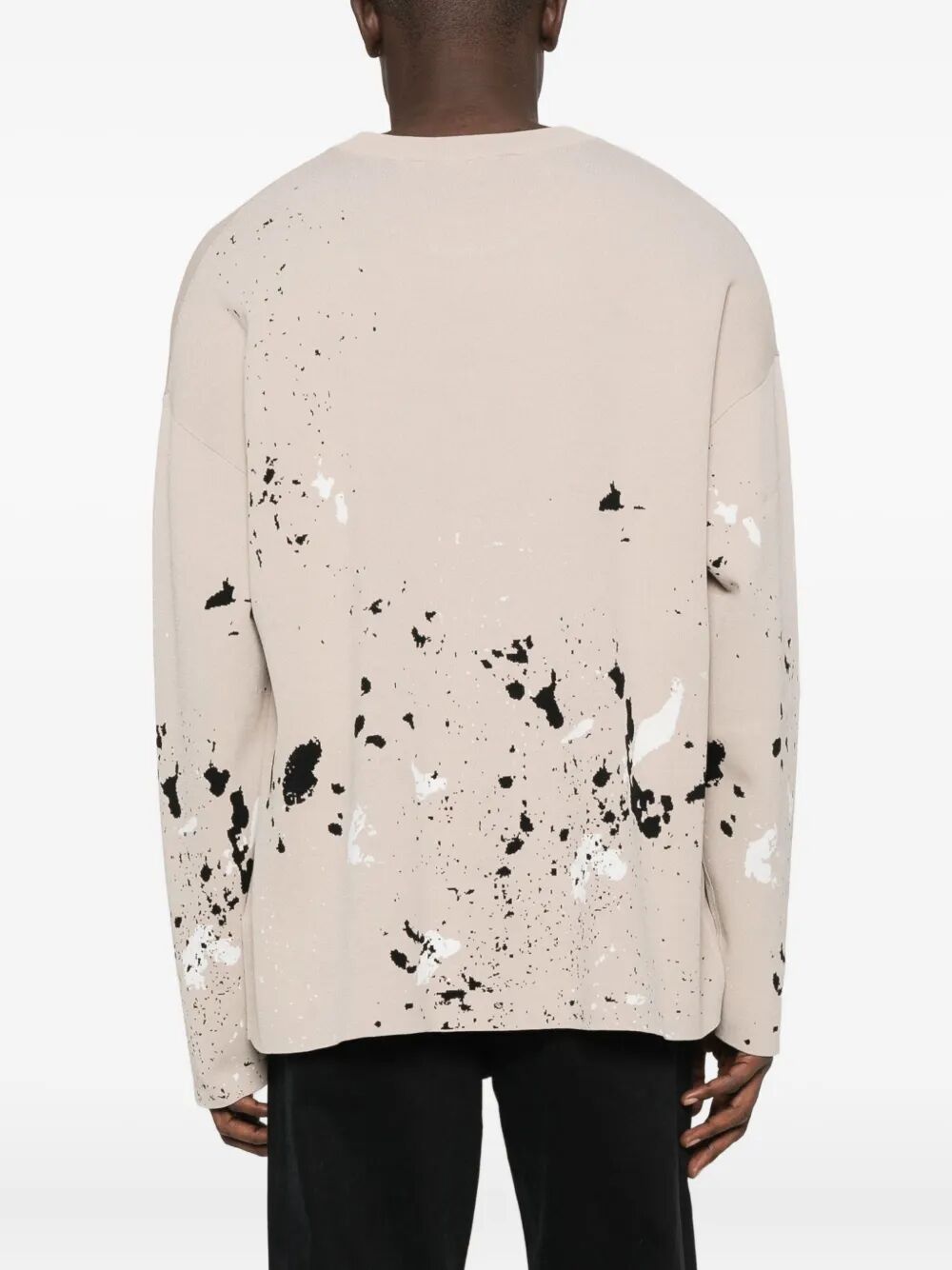 Maglia A Maniche Lunghe "Jacquard Splash"