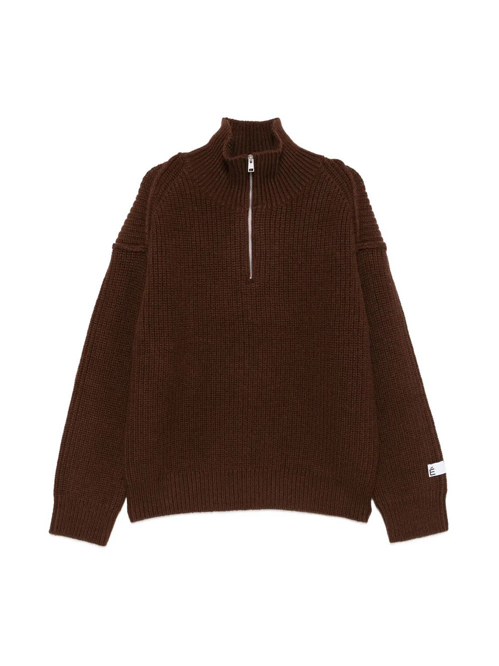 "Military Rib Half Zip" Sweater