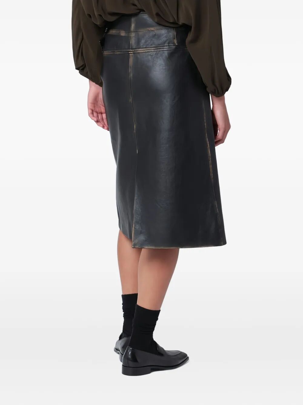 "Flora" Leather Skirt