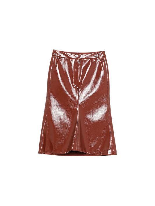 Gonna "Faux Patent Leather Sculpted Silke"