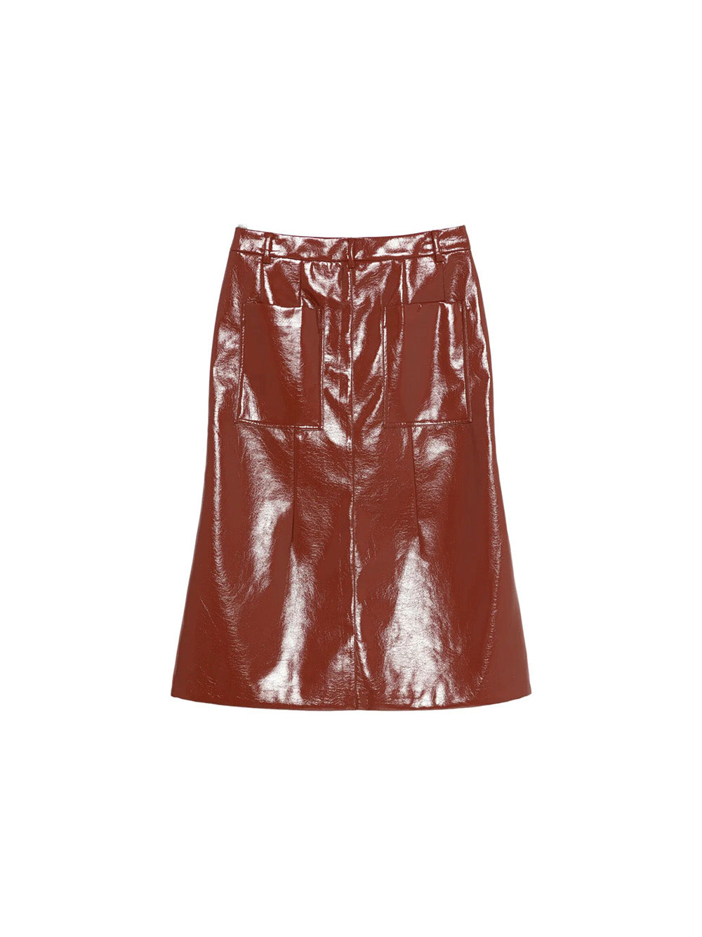 Gonna "Faux Patent Leather Sculpted Silke"