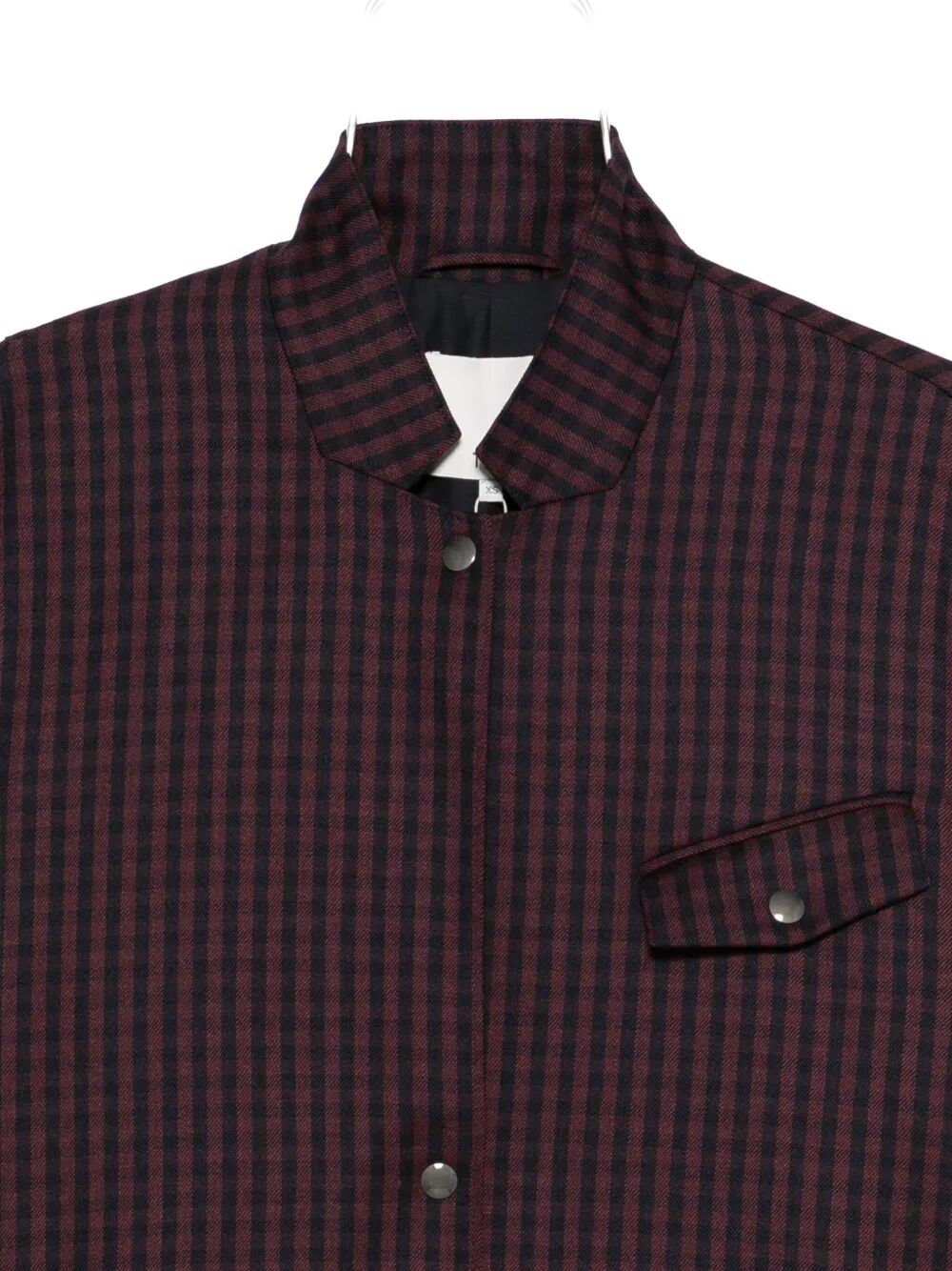 Giacca "Jules Wool Gingham Long Belted Bomber"