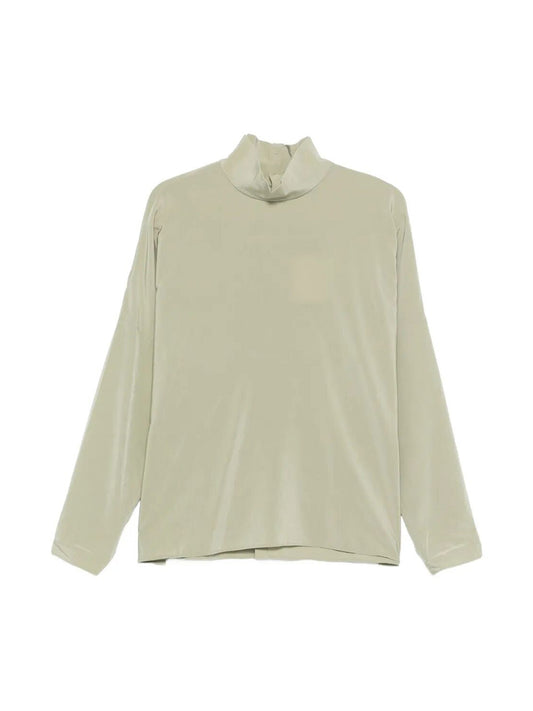 Top " Relaxed Suiting Funnel Neck Dolman Sleeve"