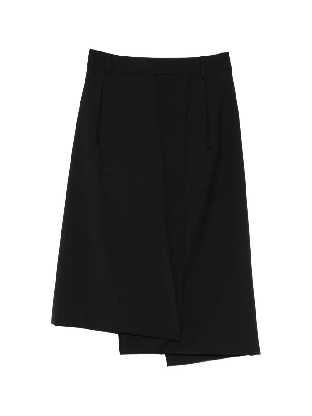 "Recycled Tropical Wool Pliée" Skirt