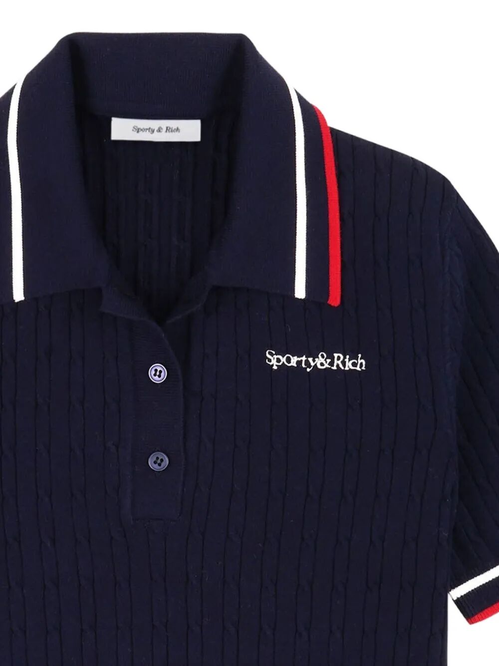 Polo "Serif Logo Mini Cable"