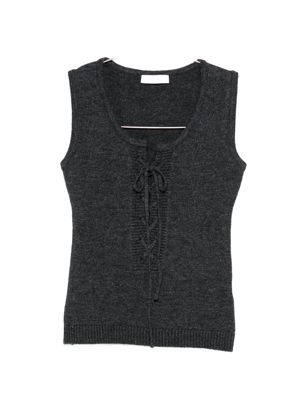 "Lace Up Knitted" Vest
