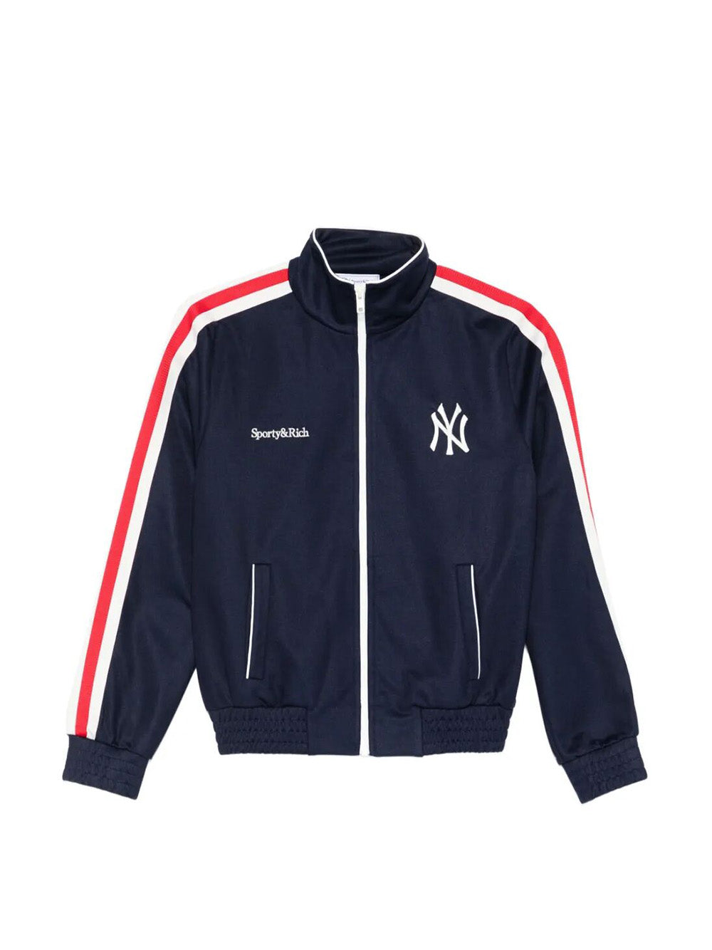 Felpa Con Zip "Yankees Serif"