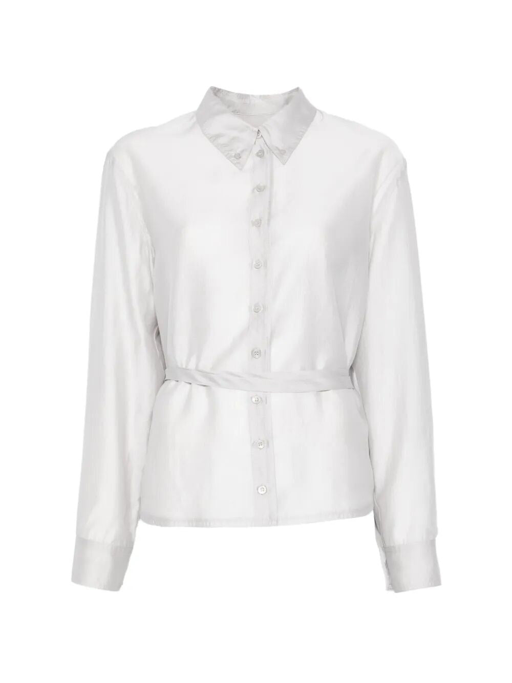 "See-Through Shirred Back" Blouse