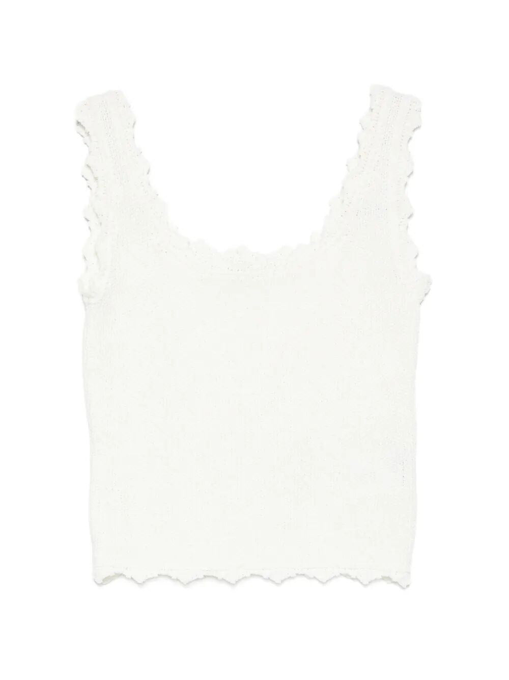 Top "Lace Edge Sleeveless Knit"