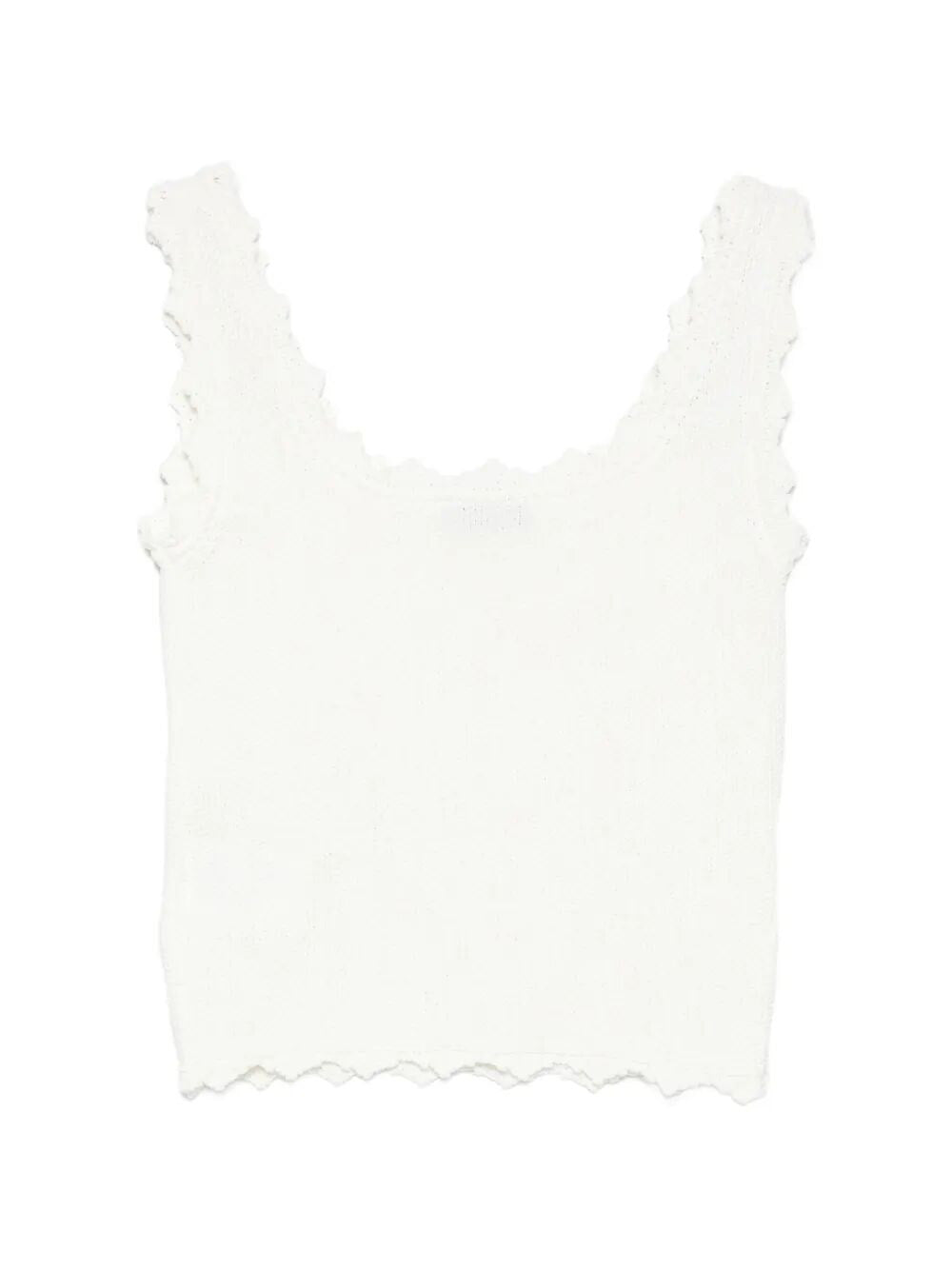Top "Lace Edge Sleeveless Knit"