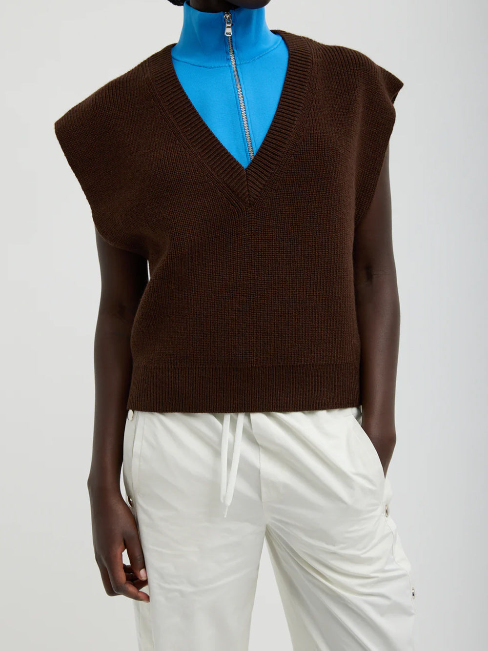 Gilet "Cardigan Stitch Sweater With Removable Dickie"