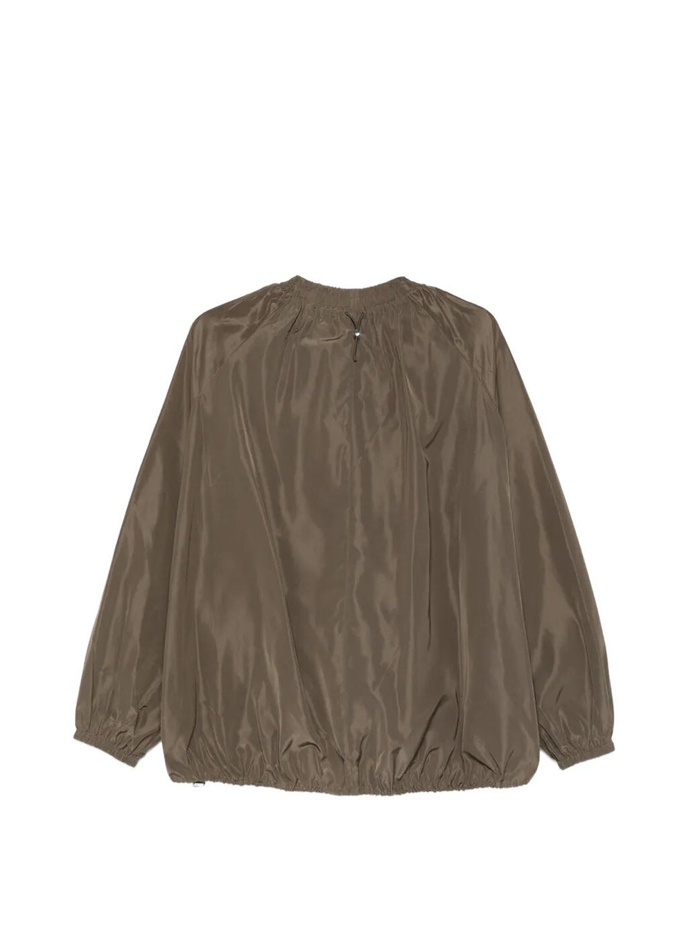 "Italian Sporty Nylon Shirred Anorak" Top