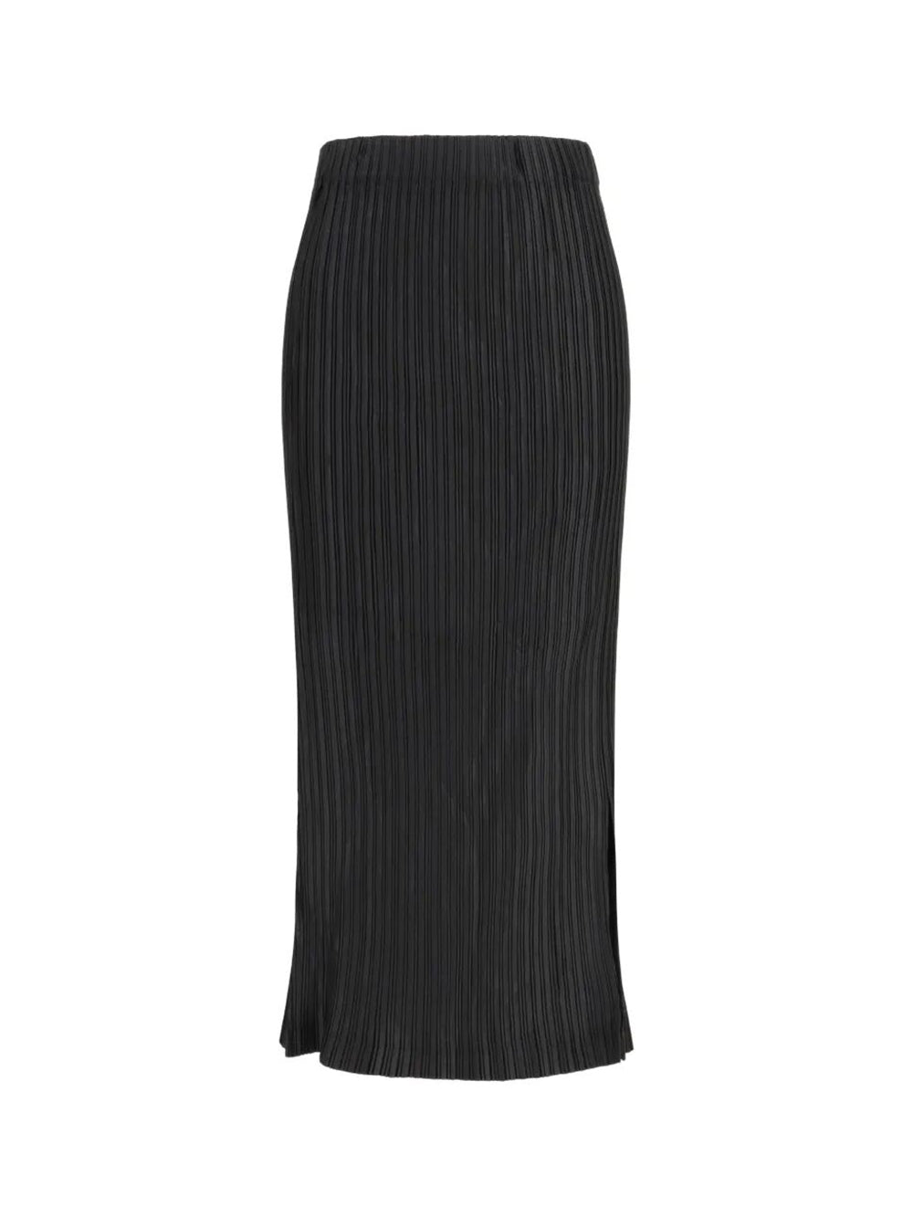"Denim Pleated" Midi Skirt