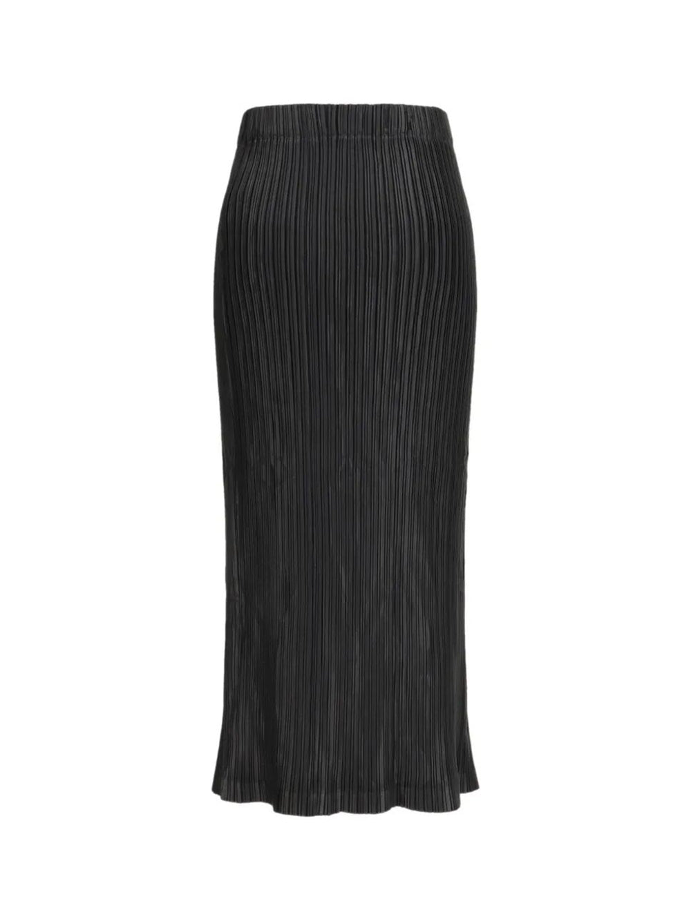 "Denim Pleated" Midi Skirt