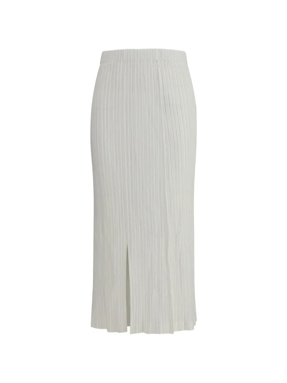 "Denim Pleated" Midi Skirt