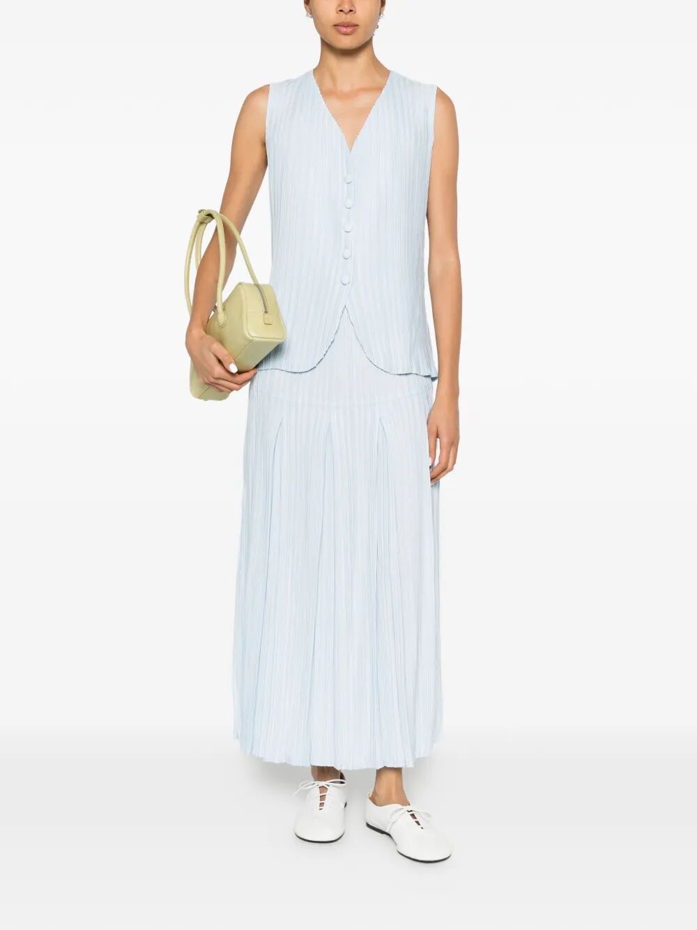Canotta "Denim Pleated"
