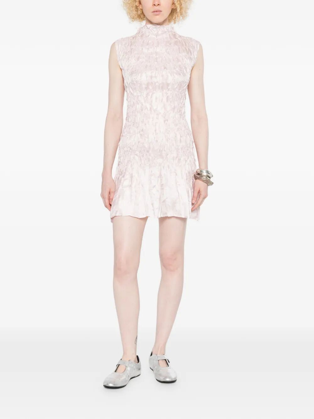 "Hand Pleated Sleeveless" Dress