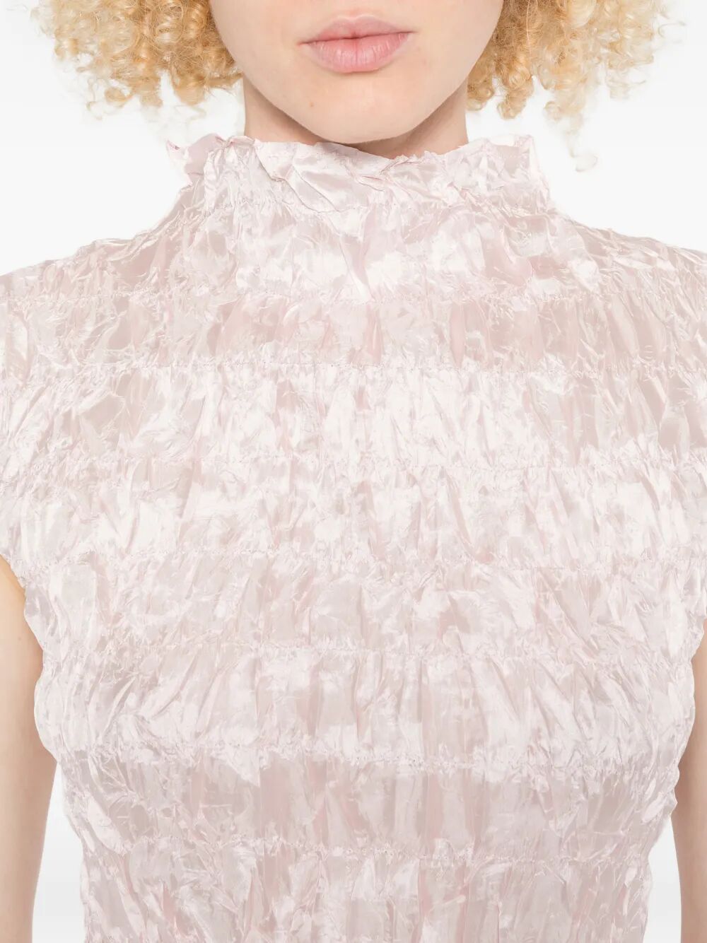 "Hand Pleated Sleeveless" Dress