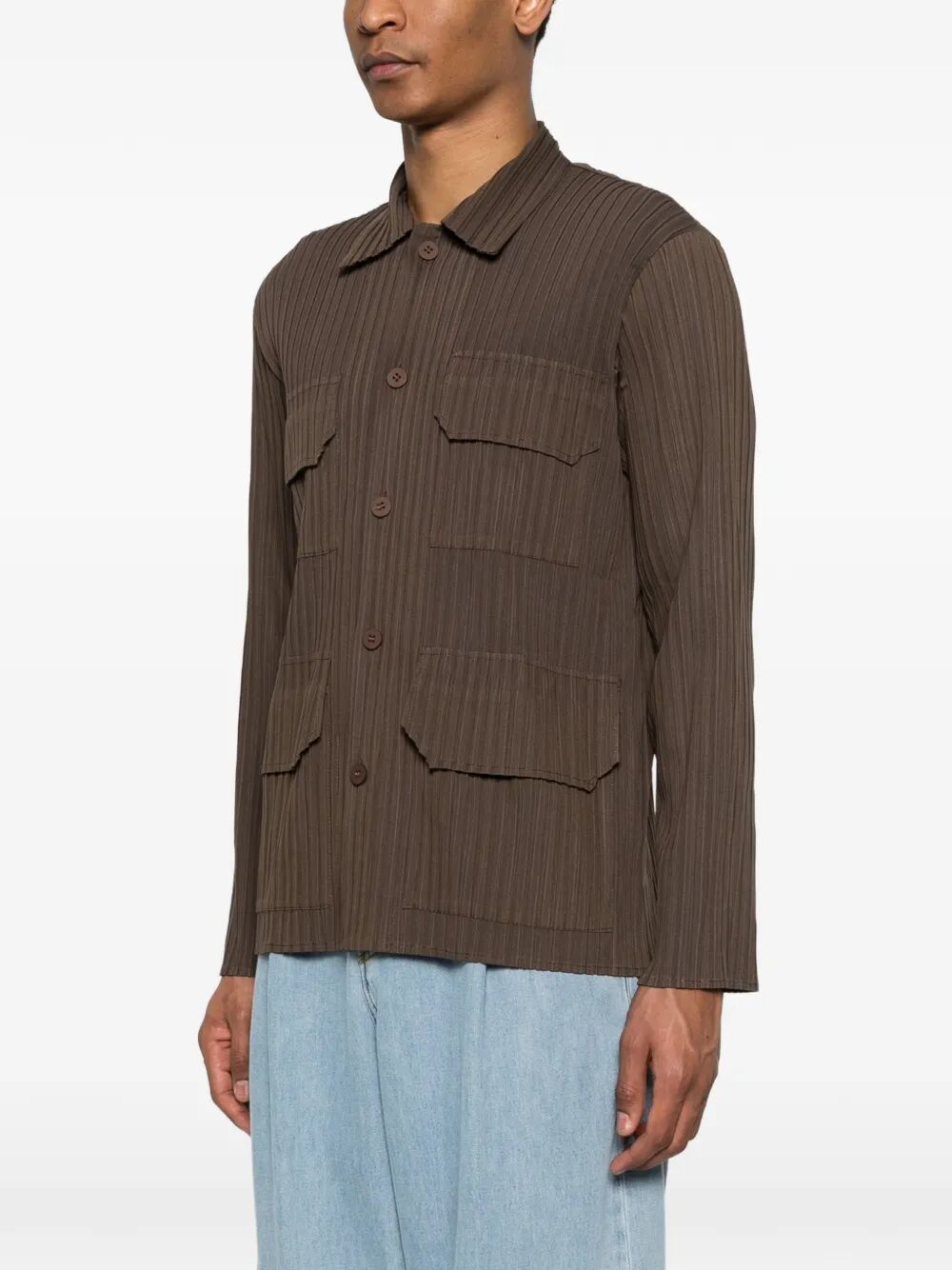 Giacca Camicia "Long Sleeve Pleated"