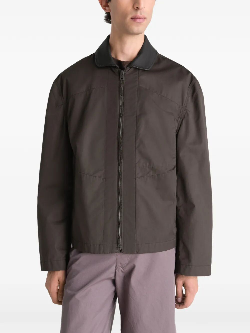 Giacca "Leather Collar"