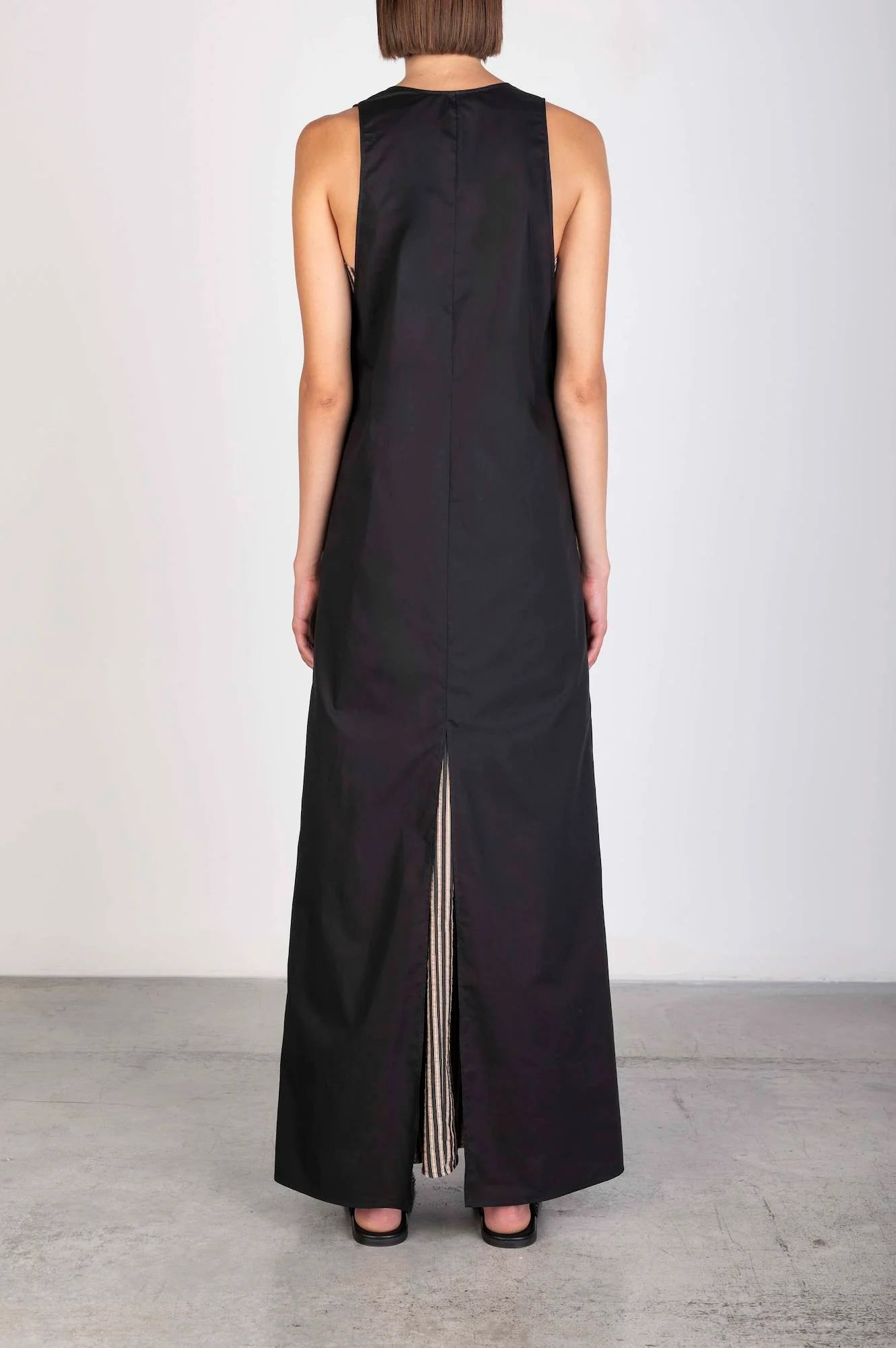 "Tailored Stripes" Dress With Vest