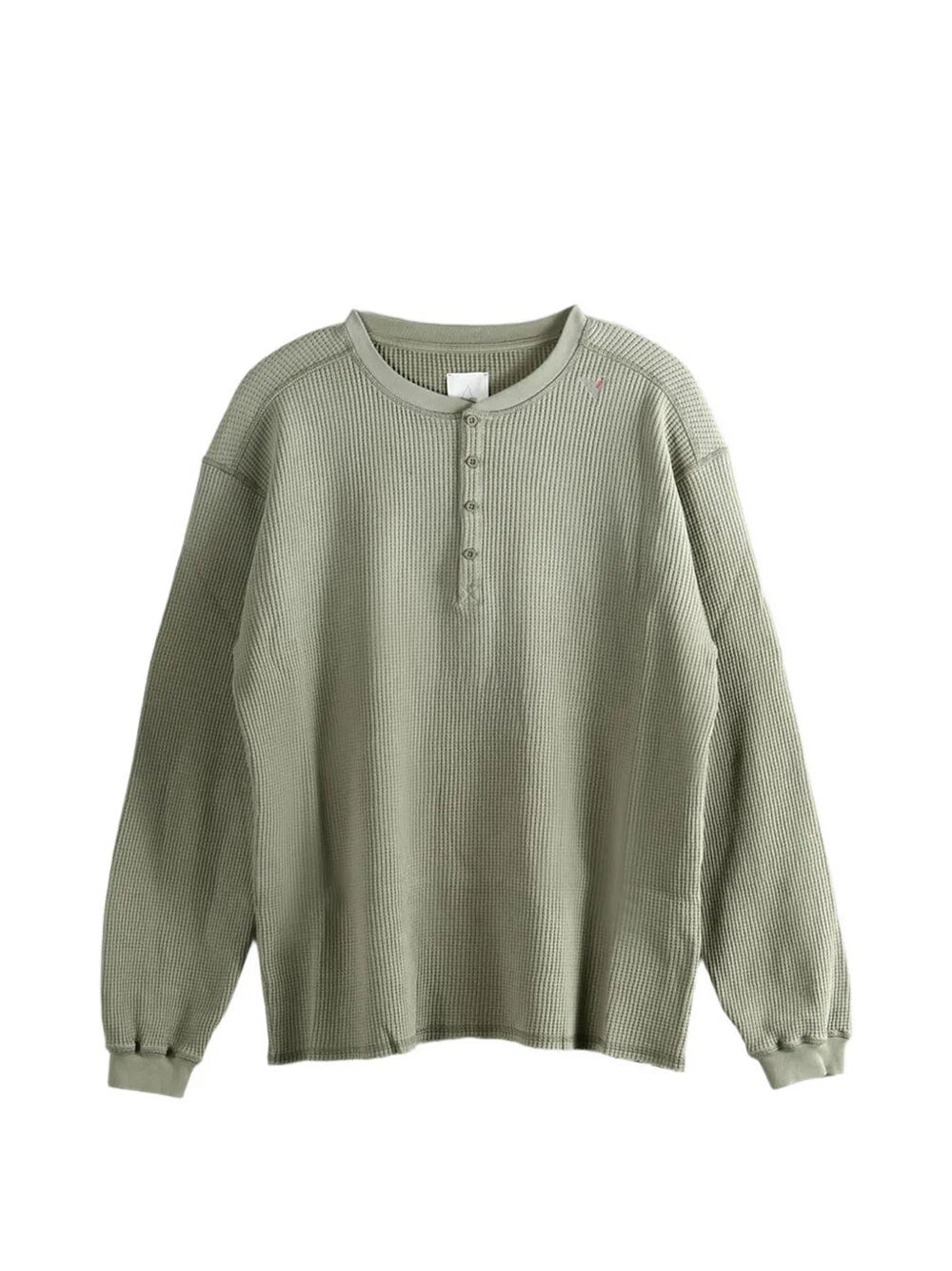 "Bee Sun Faded Organic Waffle Serafino" Long Sleeve