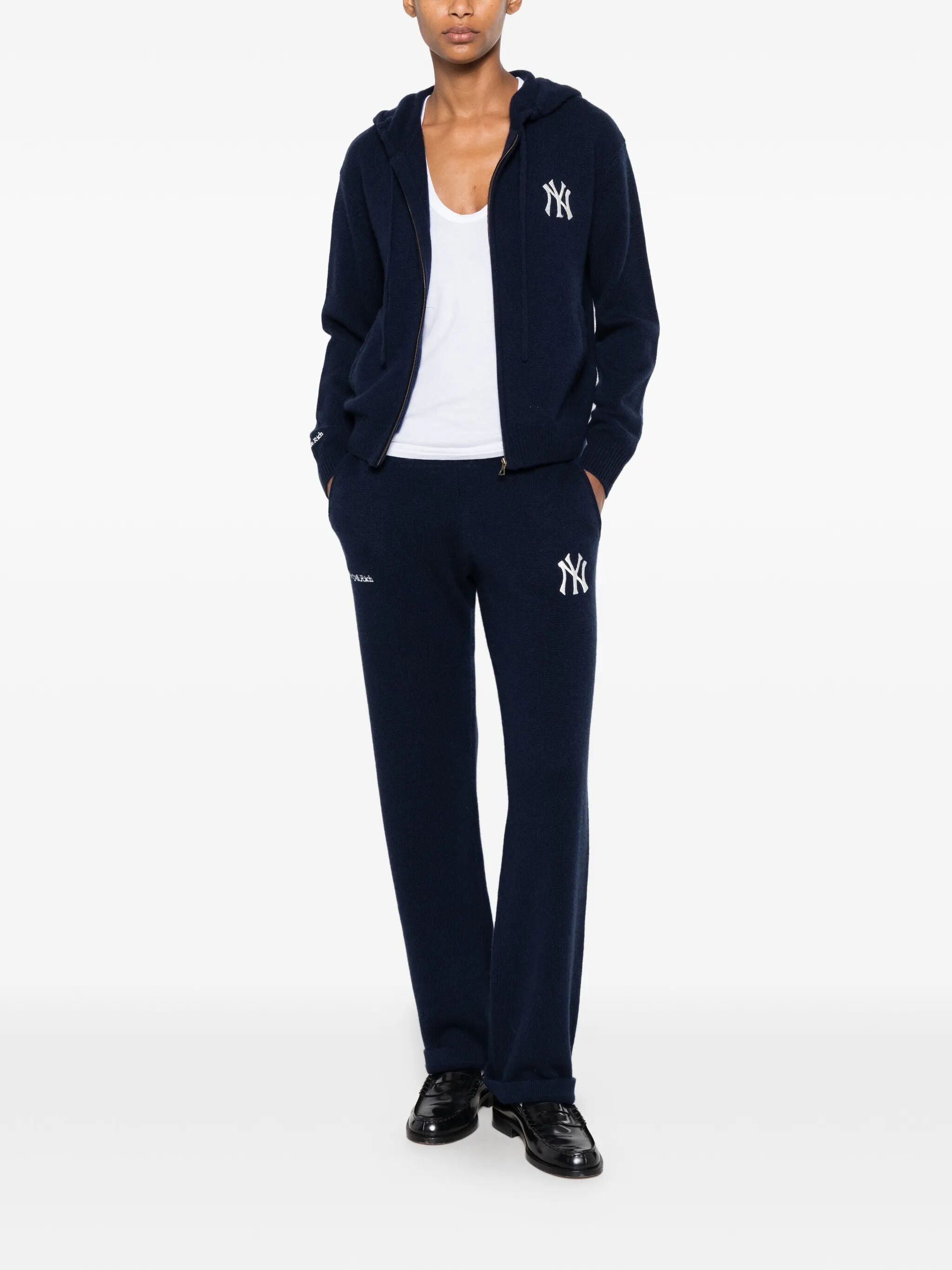 Maglione Con Zip "Heritage Yankees Serif Cashmere"