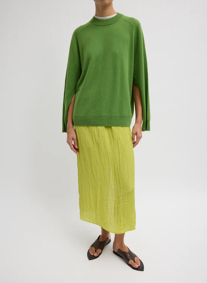 Maglia "Washable Cashmere Crewneck Cut Out Sleeve"