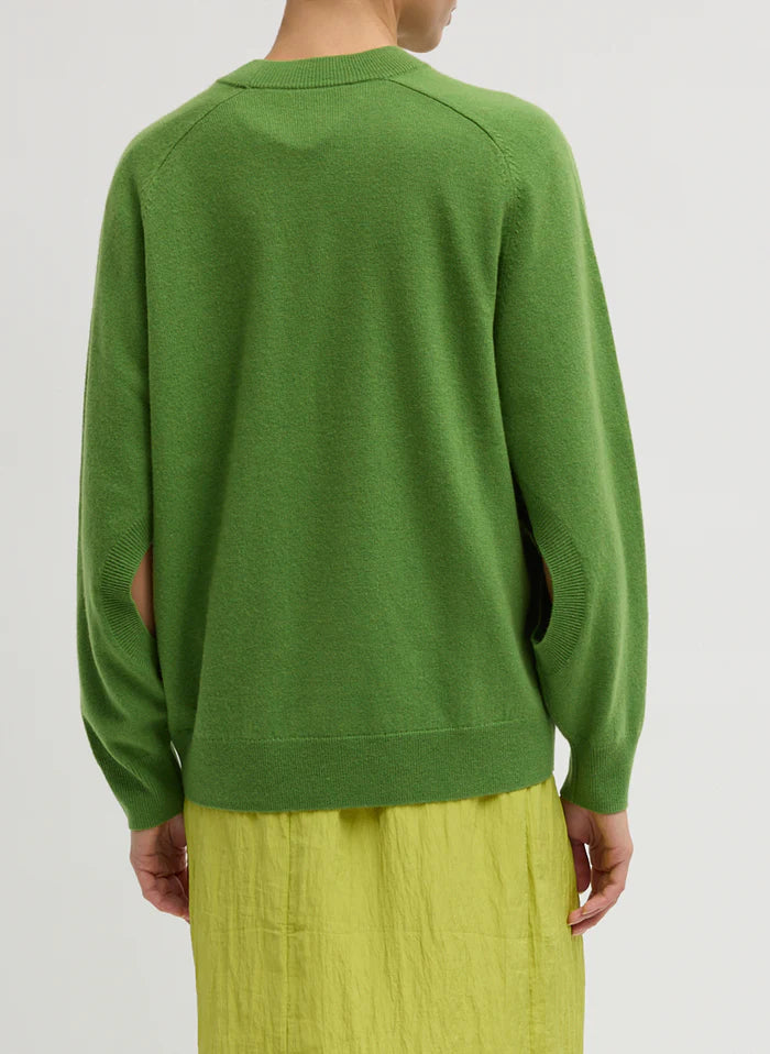Maglia "Washable Cashmere Crewneck Cut Out Sleeve"