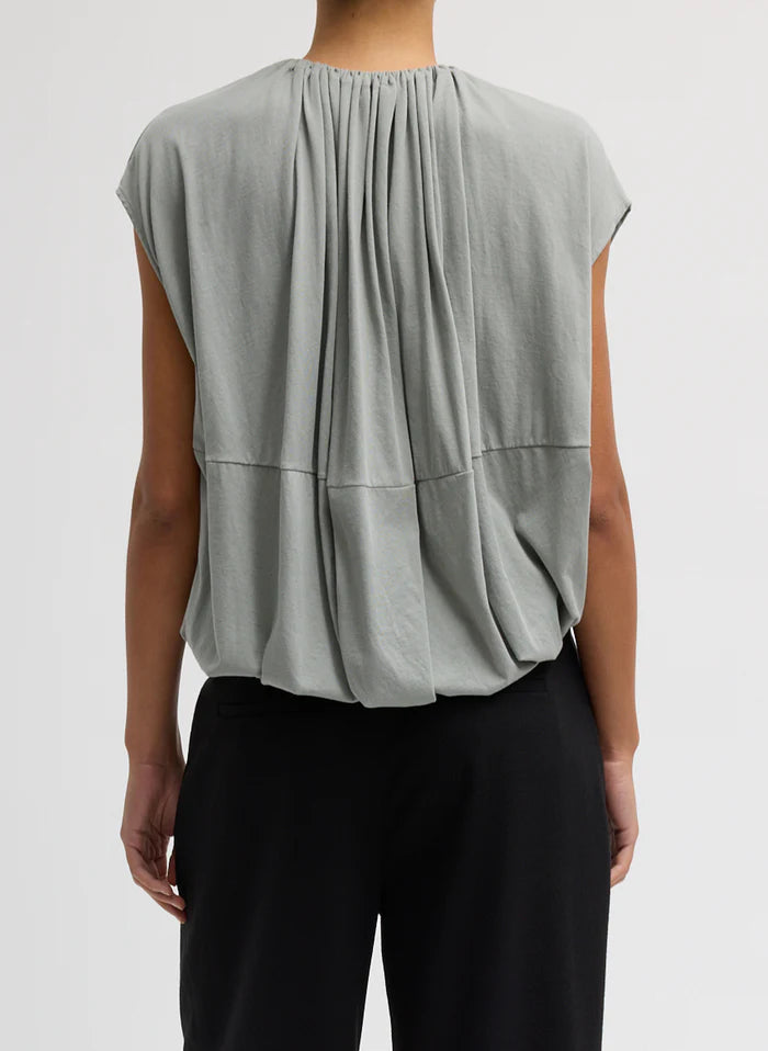 T-Shirt "Program Shirred Neck Circular Top"