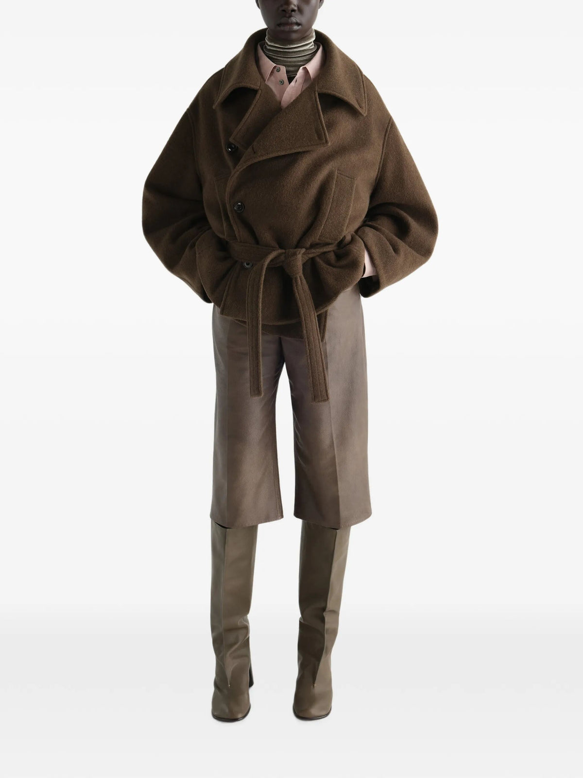 "Short Wrap" coat