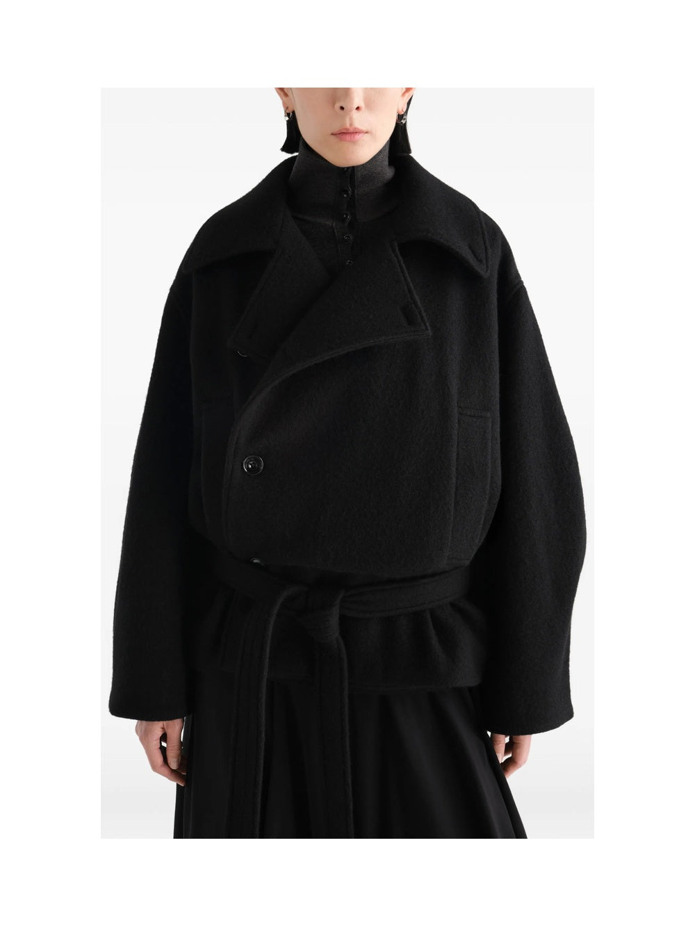 "Short Wrap" coat
