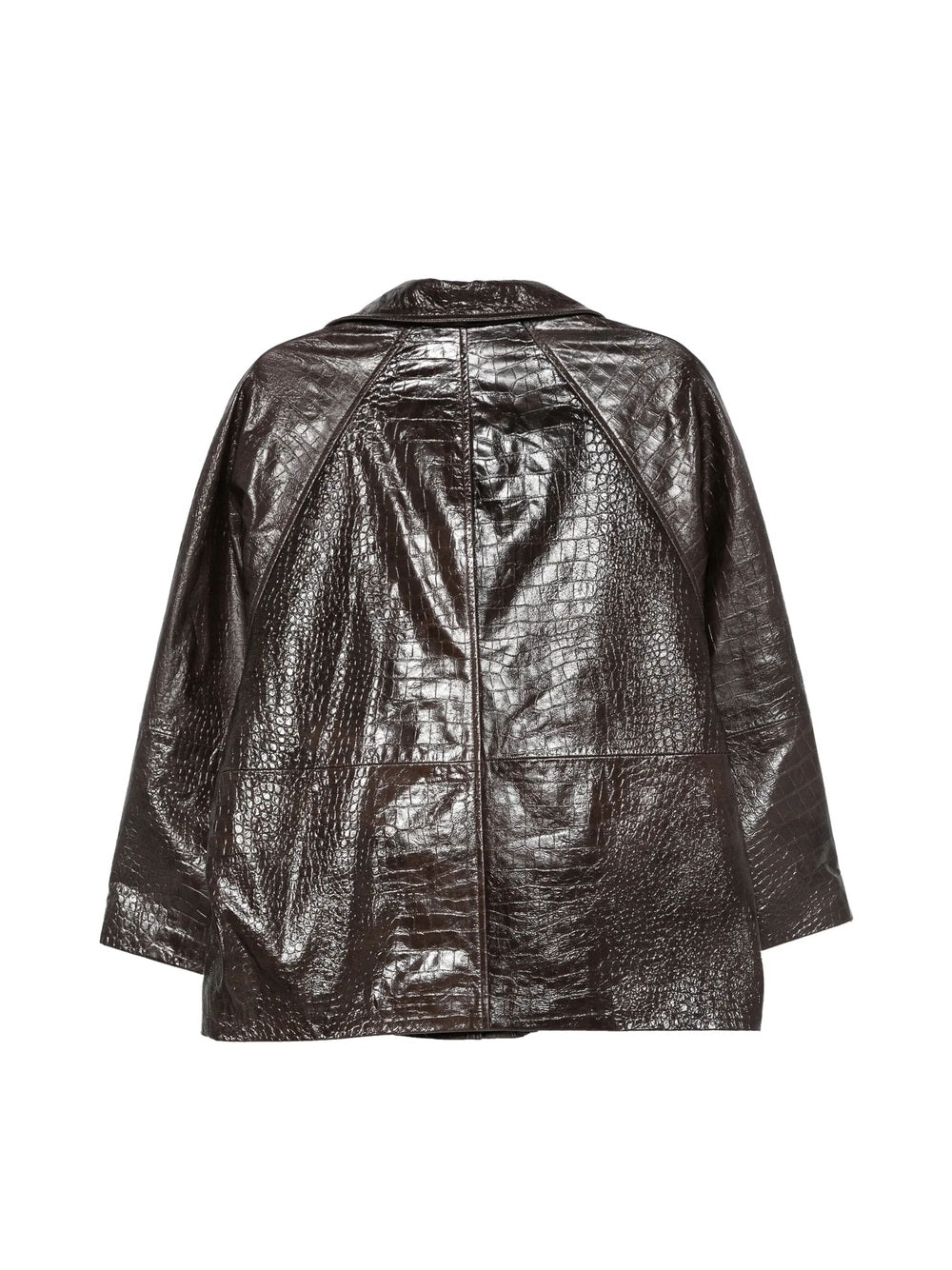 Glossy Croco Pea Coat