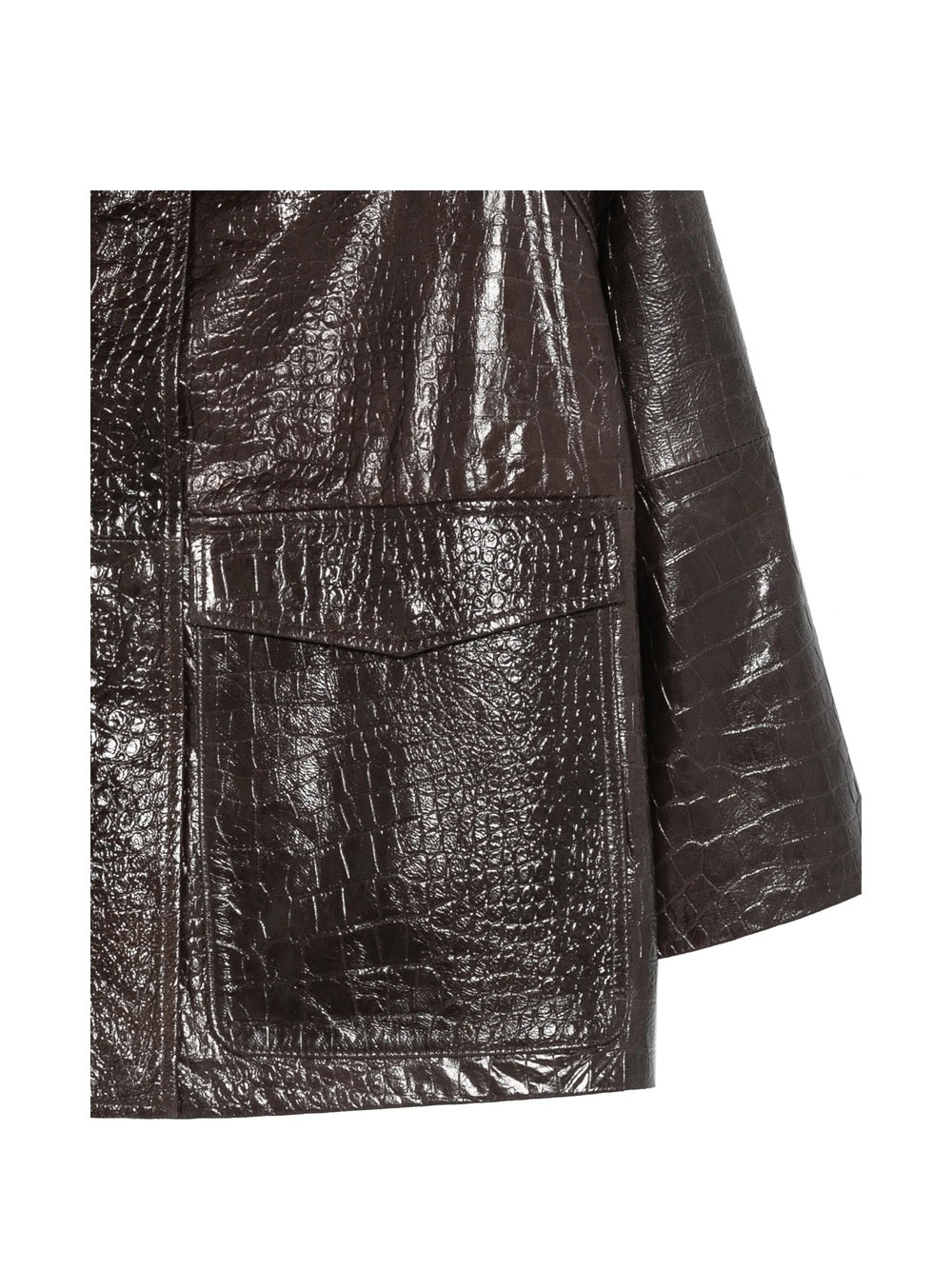 Glossy Croco Pea Coat